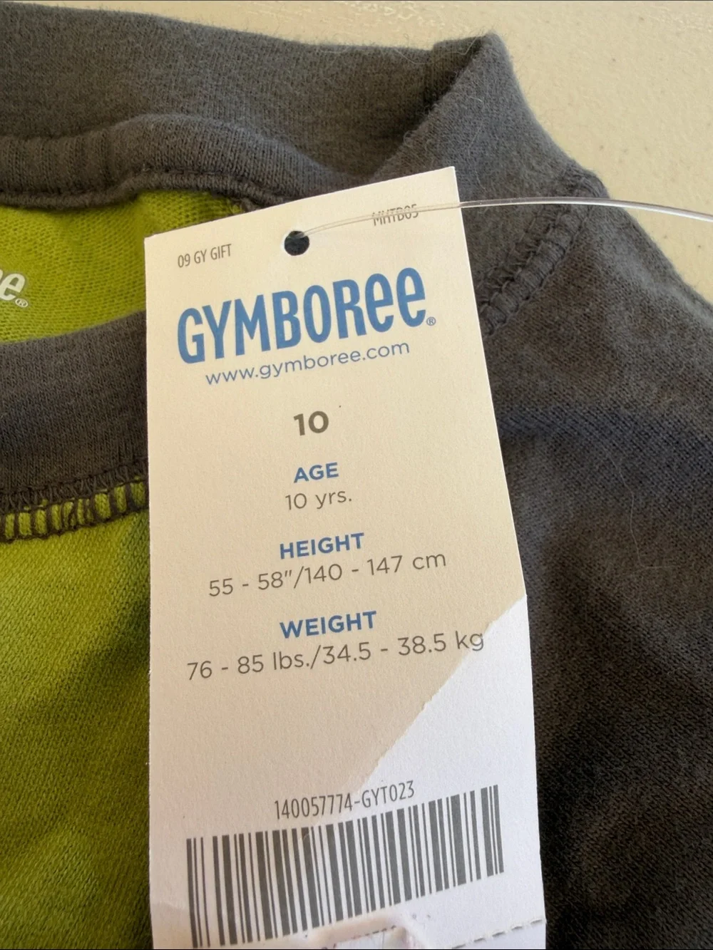 NWT Gymboree Green and Gray Snowboard Graphic Raglan Long-Sleeve Shirt